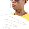 thumbnail image 4 of Cordón para gafas de aleación de oro rosa para un agarre seguro Cadena para gafas antideslizante elegante para mujer, 4 of 8