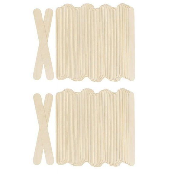 200Pcs Wooden Craft  Craft Sticks Stick 6inch Long X 3/4inch Wide Treat Sticks Ice  Sticks for DIY Crafts