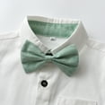 thumbnail image 6 of Godderr Baby Kids Boys Dress Shirt Outfit Sets Toddler Dress Shirt with Bowtie + Suspender Pants Outfit Sets Gentleman Wedding 3PCS Set for 6 Months-12 Years, 6 of 9