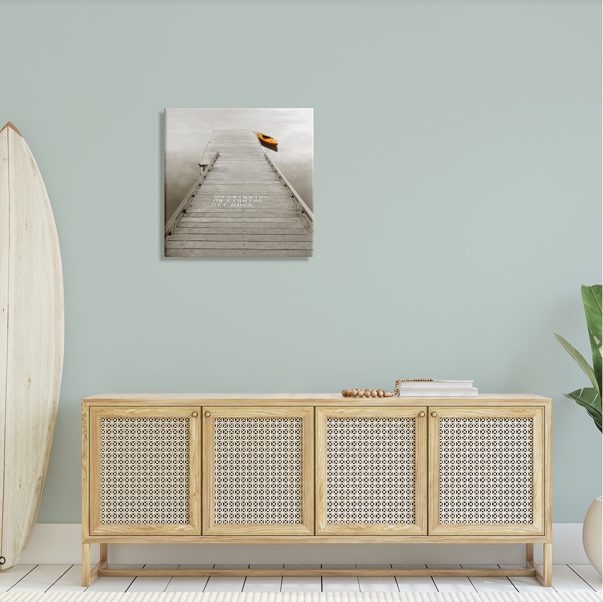 Stupell Summer Lake Dock Kayaking Landscape Photography Gallery Wrapped Canvas Print Wall Art