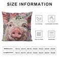 thumbnail image 5 of YINGXI Pillow Covers Farm Animal Throw Pillow Case with Flowers Garland Cushion Cover for Couch Sofa 12x12in, 5 of 5