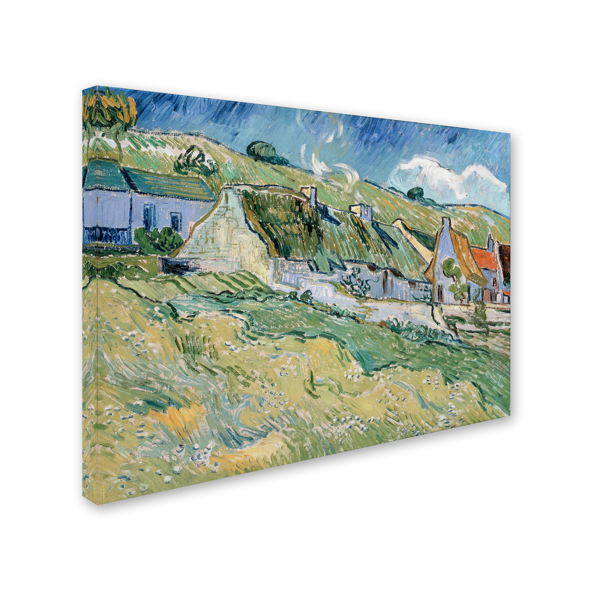 Vincent van Gogh 'Cottages at Auvers-sur-Oise' Canvas Art