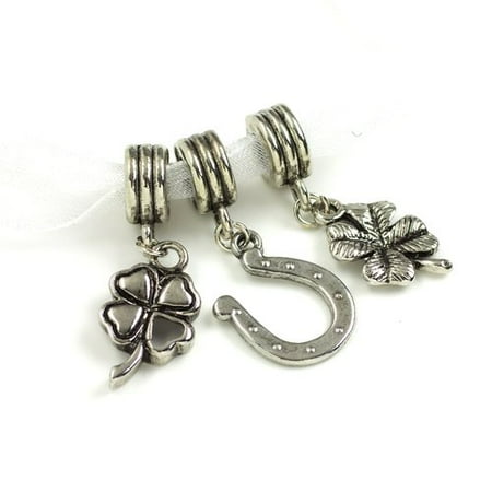 Cousin Metal Charm Bead Mix, Lucky, 3-Piece