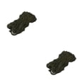 thumbnail image 4 of Yuarrent Hamaca de malla de cuerda de nailon, columpio para dormir, cama colgante para exteriores, para senderismo, Camping, playa, Picnic, Verde oscuro 2piezas, 4 of 6