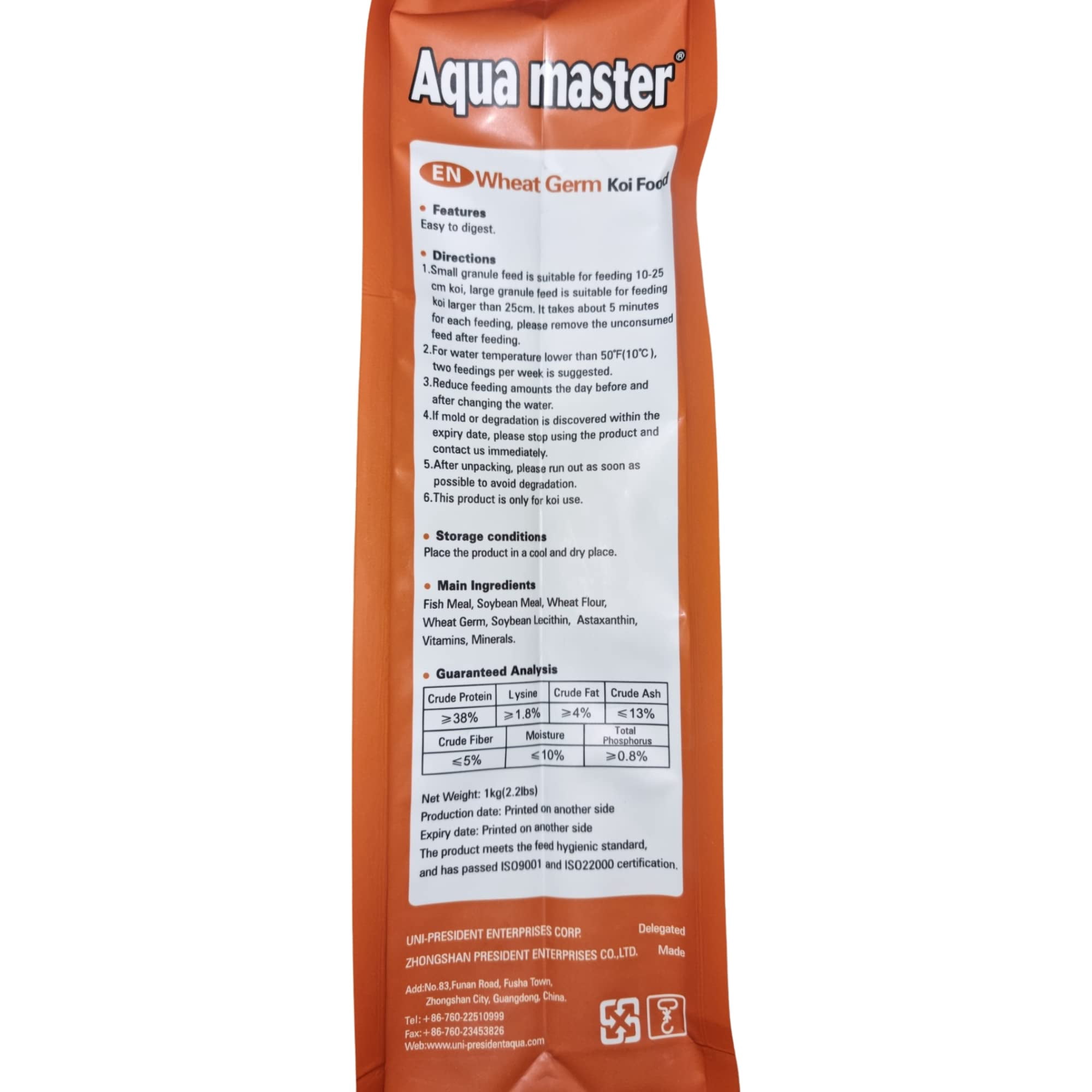 Aqua Master Wheat Germ Koi Food (1 KG) - Large Pellets