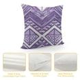 thumbnail image 4 of YINGXI  Geometric Throw Pillow Cushion Case, Home Phrase Minimal Zigzag Squama Dahlia Flower Petals Chevron Tribal, Modern Accent Double-Sided Digital Printing,Lavender and White 18x18in, 4 of 5