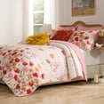thumbnail image 6 of Greenland Home Fashions Spring Breeze Poppy Print Quilt Set, 3-Piece Full/Queen, for Adults and Teens, 6 of 9