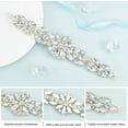 thumbnail image 4 of 1Pc Shiny Flower Crystal Rhinestone Trim Flexible Sewing Crafts Bridal Costume Embellishment for DIY Shoes Belt Bag Hat Hairband Platinum 182x20~38x7.5mm, 4 of 7
