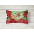 thumbnail image 2 of Carolines Treasures CK1366PW1216 Shar Pei Puppy Poinsettas Canvas Fabric Decorative Pillow  12H x16W multicolor, 2 of 3