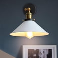 thumbnail image 2 of Paquete de 2 luces de pared retro, luces interiores, lámpara de hierro industrial, dormitorio, pasillo, restaurante, blanco, 2 of 5