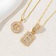 thumbnail image 1 of Paquete de 2 collares colgantes con letras iniciales., 1 of 3