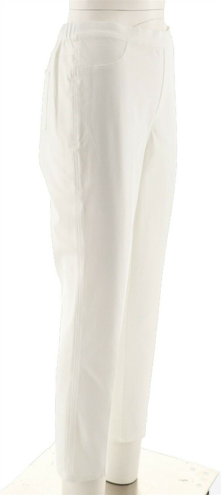 Isaac Mizrahi 24 7 Stretch Pull-On Ankle Pants Cadet Navy 12 NEW A220443