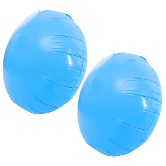 LEORX 2Pcs Inflatable Pool Cushion Round Blue PVC for Pool Owners