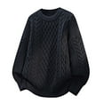 thumbnail image 3 of uikmnh Sweaters for Men Men's Winter Knit Sweater Coat Classic Round Neck Lined Lightweight Warm Outerwear for Cozy Comfort and Stylish Everyday Wear Size:L, 3 of 4