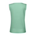 thumbnail image 6 of Women's Fashion Solid Color V-Neck Sleeveless Button Front Knitted Tank Top for Casual and Layered Outfits,Green,2XL, 6 of 7