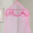 thumbnail image 2 of Kids Buttons and Bows Collapsible Hoop Sheer Mosquito Net Bed Canopy, 2 of 2