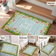 thumbnail image 6 of Happy Easter Bathroom Rug Washable 2x3 Entryway Rug Non Slip Cute Rabbit Ears Eggs Grass Wooden Grain Front Door Mat Low Pile Indoor Doormat Throw Floor Carpet for Kitchen Bedroom Entrance, 6 of 7