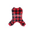 thumbnail image 3 of 1pc Flannel Christmas Striped/plaid Warm Pet Jumpsuit, Cat Dog Winter Clothes, 3 of 3