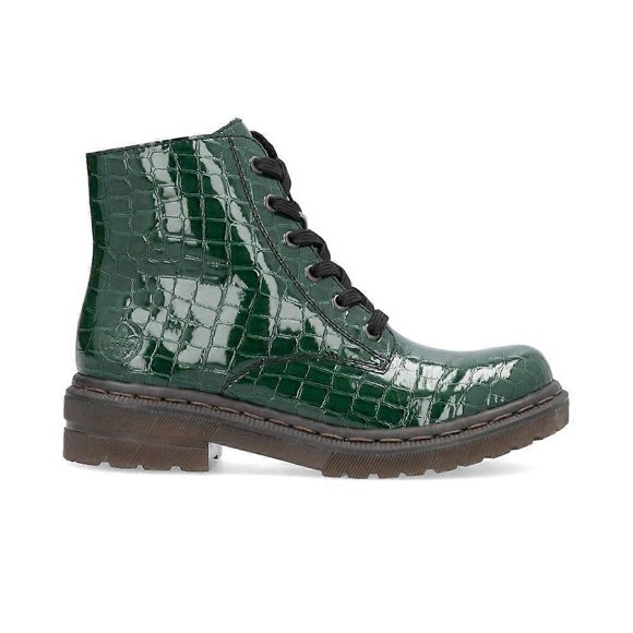 Women's Rieker 78240-54 | Paris | Green Patent | Womens Ankle Boots
