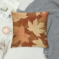 thumbnail image 2 of Rectangle Pillowcase Pillow Cover Standard Size Decorative Happy Thanksgiving Day Leaves Orange Maple Letter Quote Pillow Sham with Zipper, 2 of 5