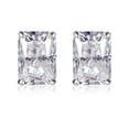 thumbnail image 2 of 2cttw Radiant Cut Moissanite Earrings for Women D Color VVS1 clarity Moissanite Stud Earrings S925 Sterling Silver Diamond Stud Earrings for Women with Certificate, 2 of 8