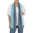 thumbnail image 3 of NOVICA Cotton reversible scarf, 'Ocean Tones', 3 of 7