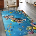 thumbnail image 2 of Funny Giraffes Diving Area Rugs 3x5 ft Seafloor Corals Fish Oceans Modern Washable Rug Non Slip Indoor Carpet Absorbent Floor Mat for Living Room Bedroom Dining Room, 2 of 9