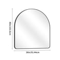 thumbnail image 3 of VONIGEE 36x40 Inch Black Arched Bathroom Mirror, Wall Mounted Modern Mirror with Aluminum Alloy Metal Frame, Large Vanity Dresser Mirror for Bedroom, Living Room, Entryway, 3 of 9