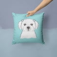 thumbnail image 2 of Dog Face Checkerboard Design Fabric Decorative Pillow, 2 of 4