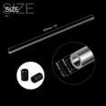 thumbnail image 2 of Clear Rigid Tube Round Plastic Tubing with Black Rubber Cap, 305mm/ 12 Inch Length, 4mmx6mm/0.16"x0.23", 2 Set, 2 of 7