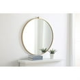 thumbnail image 4 of Metal frame Round Mirror with decorative hook 32 inch Brass finish, 4 of 5