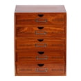 thumbnail image 4 of Wooden 15 Drawers Card Drawer Organizer with Catalog Desktop Drawer Organizer, Card Catalog Wooden Desktop Organizer, Tea Coffee Storage Tool, 4 of 11