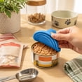 thumbnail image 5 of Dog Food Cans Lids,3-In-1 Silicone Cat Food Can Cover with Feeding Spoon for Dog Cat Food Storage | Dishwasher Safe Leak-proof Round Can Lids | Universal Size,Blue, 5 of 7