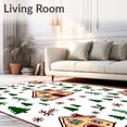 thumbnail image 2 of ODIKA 5'x7' Machine Washable Non-Slip Area Rug, Jolly Winter Farmhouse Decorative Baking Scene High Traffic Rug with Pad, Beige, 733759, 2 of 8