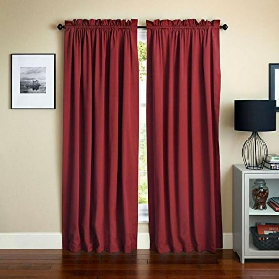 Blazing Needles 108-inch by 52-inch Twill Curtain Panels (Set of 2)