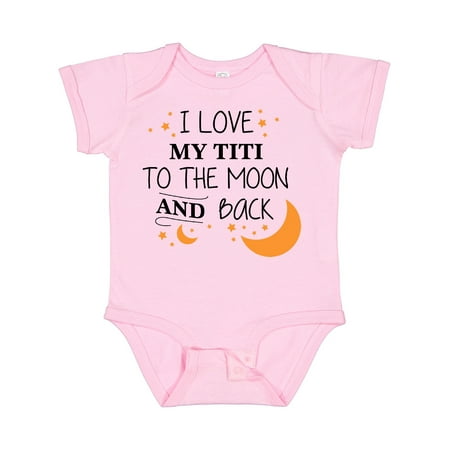 

Inktastic I Love My Titi to the Moon and Back Gift Baby Boy or Baby Girl Bodysuit