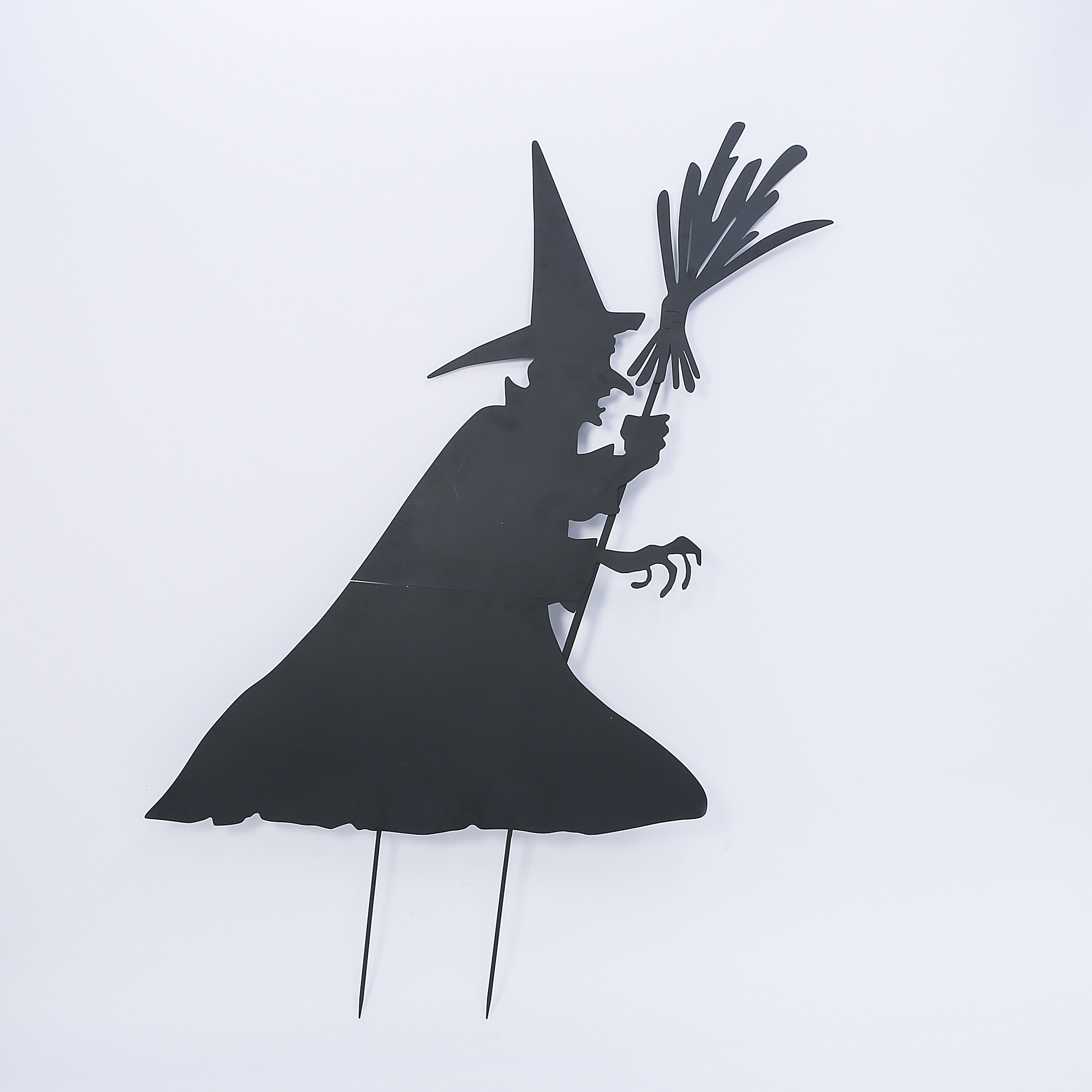 Gerson 78Inch High Metal Halloween Witch Silhouette Yard Stake with