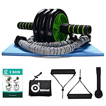 3-In-1 AB Wheel Roller Kit AB Roller Pro with Resistant Band,Knee Pad