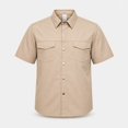thumbnail image 5 of Men's 2 Piece Cargo Set Short Sleeve Button Down Shirt with Pockets and Casual Trousers Workwear Outfit, 5 of 8
