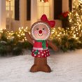 Airblown Inflatable Gingerbread Girl 4ft tall by Gemmy Industries