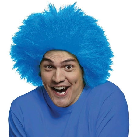 Sports Halloween - Blue Sports Fun Wig Adult Halloween Accessory
