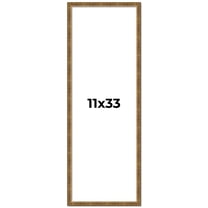 11x33 Frame Gold Kingsley Distressed Solid Wood Picture Frame Width 0.75 Inches | Interior Frame