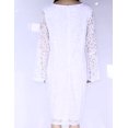 thumbnail image 2 of Alfani Womens Lace Sheath Shift Dress, White, 6, 2 of 3