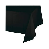 Plastic Tablecover, Black, 54" x 108"
