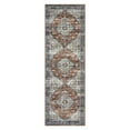 thumbnail image 3 of GlowSol 2'x6' Hallway Runner Rugs Washable Vintage Medallion Rug Soft Non Slip Bedroom Floral Print Area Rug for Laundry Room, Red, 3 of 9