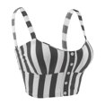 thumbnail image 1 of Top Corto de Tirante de Transpirable Camiseta sin Mangas Ropa Casual para Playa, Fiesta, Club Rayas grises Baoblaze Chaleco sin mangas de las mujeres, 1 of 8
