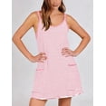 thumbnail image 4 of otnbgsr Women's Casual Summer Tennis Dress Sleeveless V Neck Athletic Mini Dress with Built-In Shorts Striped Vacation Outfit, 4 of 8