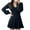 Black, variant on Kaemgyyd Fall Dresses for Women Casual Oversized V Neck Pullover Dress Loose Long Sleeve Cable Knit Mini Dress
