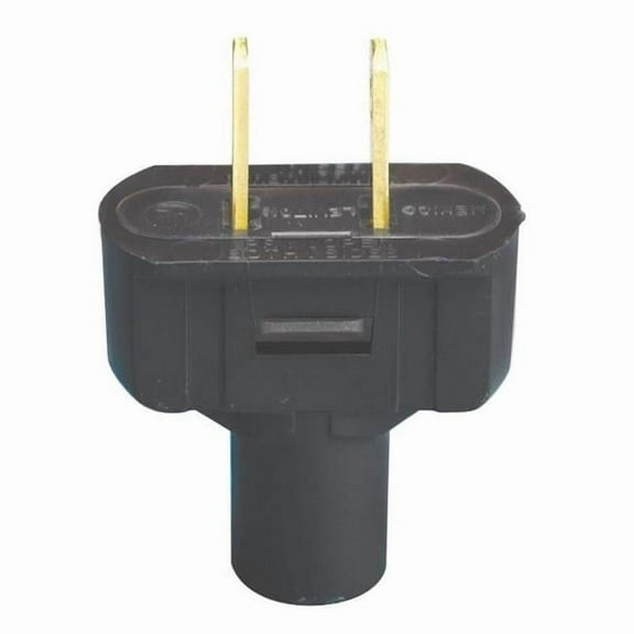 15 A Non Grounding Plug, Black