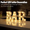thumbnail image 4 of Bxaolu Light Up Letters, Led Letters Lights 26 Alphabet, Decorative Lighted Letters, Battery Powered Led Marquee Light Up Letters for Party, Wedding, Birthday, Bar, Night Light, Home Decor, 4 of 8